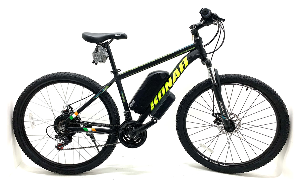 Фотографія Електровелосипед KONAR KA MTB Team 27,5" 1000W (2021) 2021 Чорно-салатовий